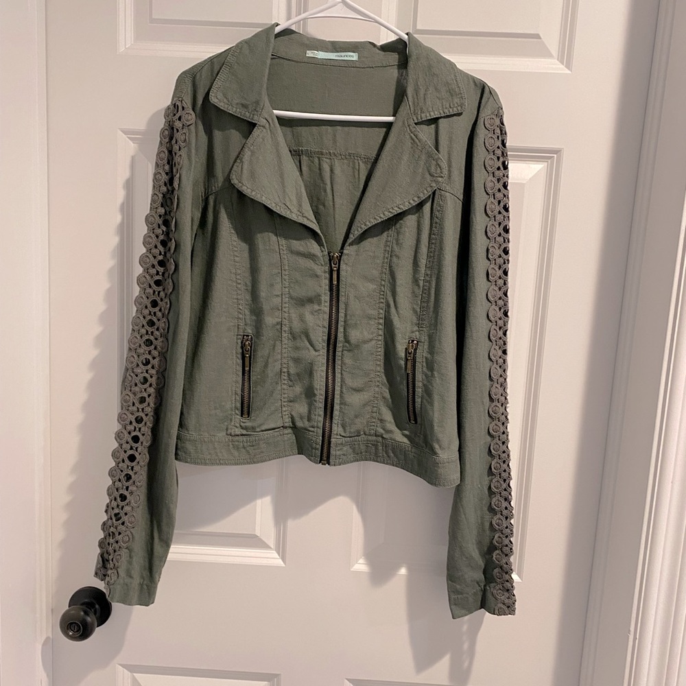 Maurice’s Green Bomber Jacket with Zipper